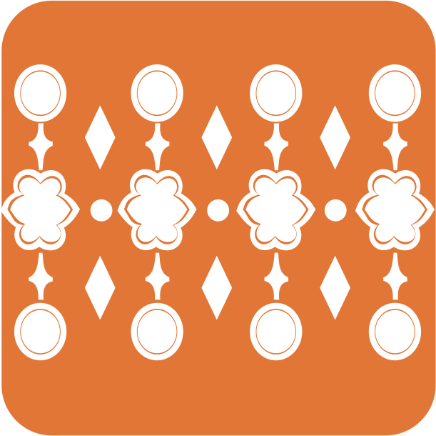 Motif Kelopak Daun Beradu Pucuk